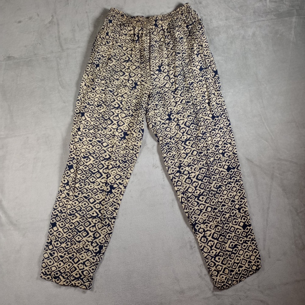 California Krush Pants Womens M Geometric Vintage 90s Boho Lounge Made in USA